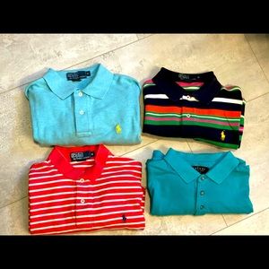 Lot of 4 men’s polo shirts.
